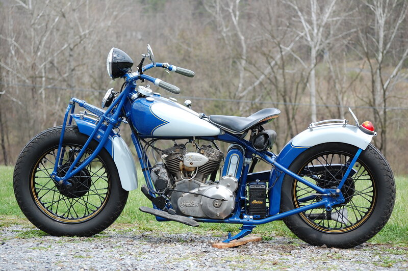 Blue and White Motorcycle — Calm
