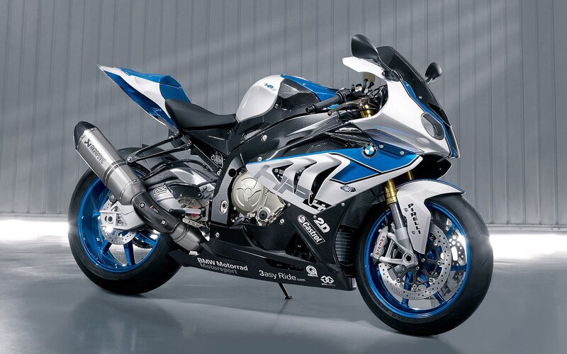Blue and White Motorcycle — Dramatic, Photograph, Exhaust Pipe