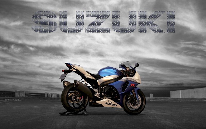Blue and White Motorcycle — Dramatic, Photograph, Sky