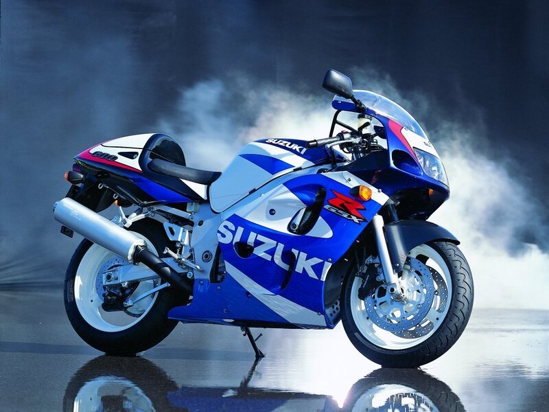 Blue and White Motorcycle — Dramatic, Photograph, Smoke