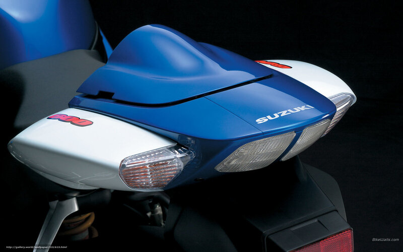 Blue and White Motorcycle — Dramatic, Photograph, Tail Light