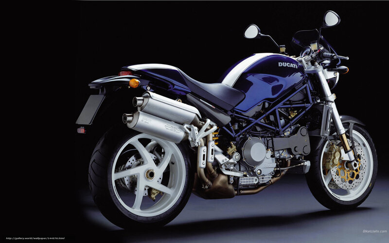 Blue and White Motorcycle — Dramatic, Photograph