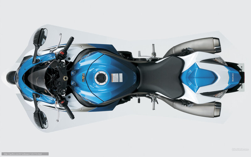 Blue and White Motorcycle — Neutral, Photograph, Handlebars