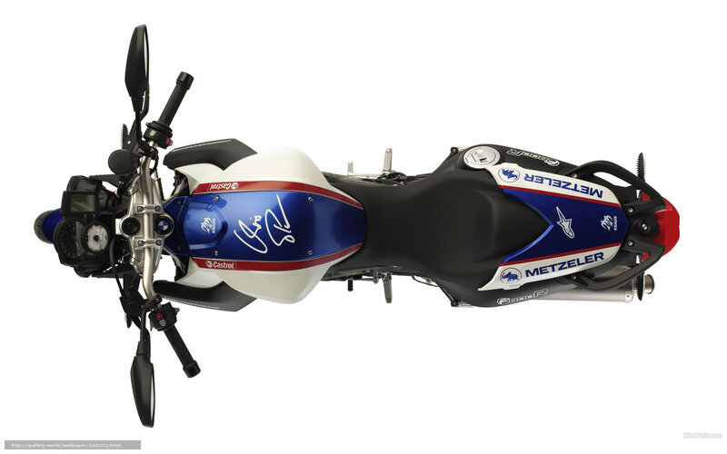 Blue and White Motorcycle — Neutral, Photograph