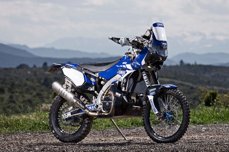 Blue and White Motorcycle — Outdoor