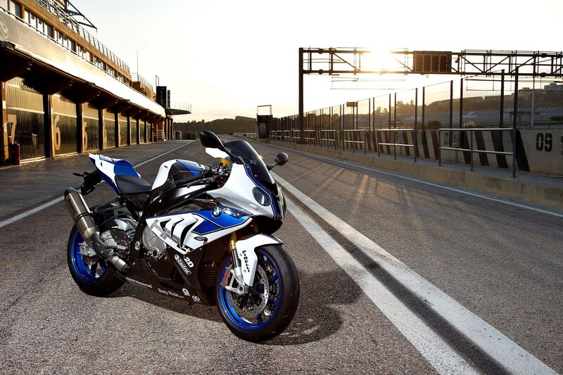 Blue and White Motorcycle — Serene, Sunrise