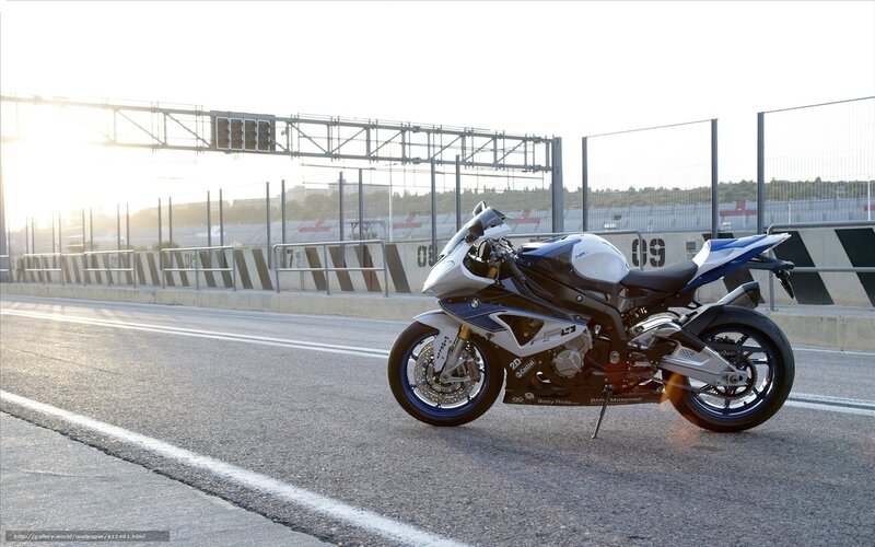Blue and White Motorcycle — Serene, Sunset