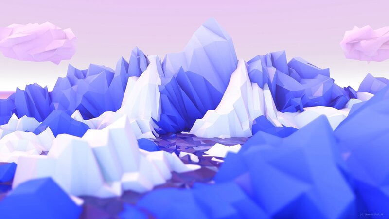 Blue and White Mountains