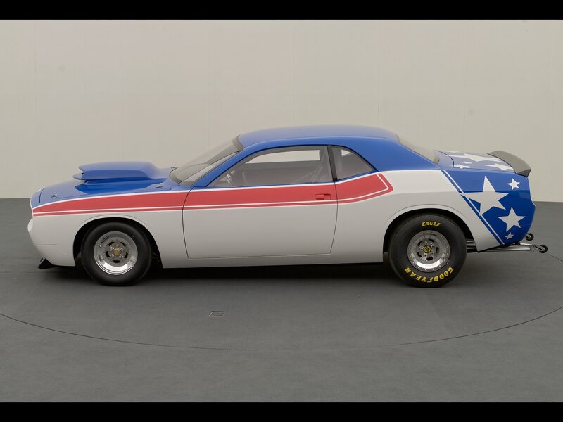 blue and white muscle car