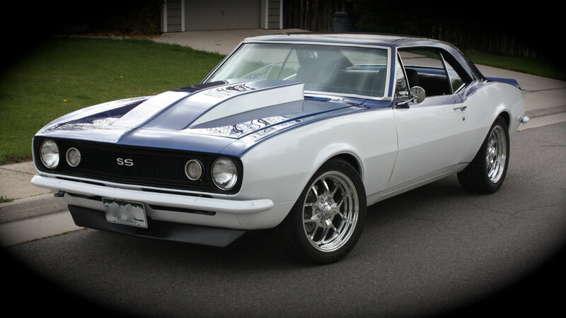 Blue and White Muscle Car — Calm