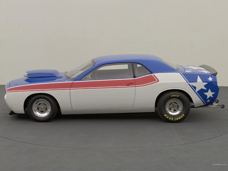 Blue and White Muscle Car — Neutral, Photograph, Stars, Stripes