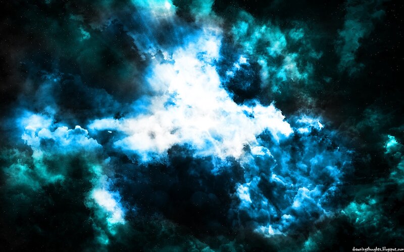 Blue and White Nebula