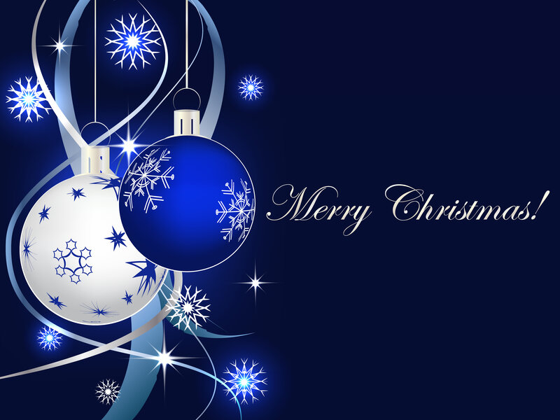 Blue and White Ornaments — Festive, Winter, Vector Art