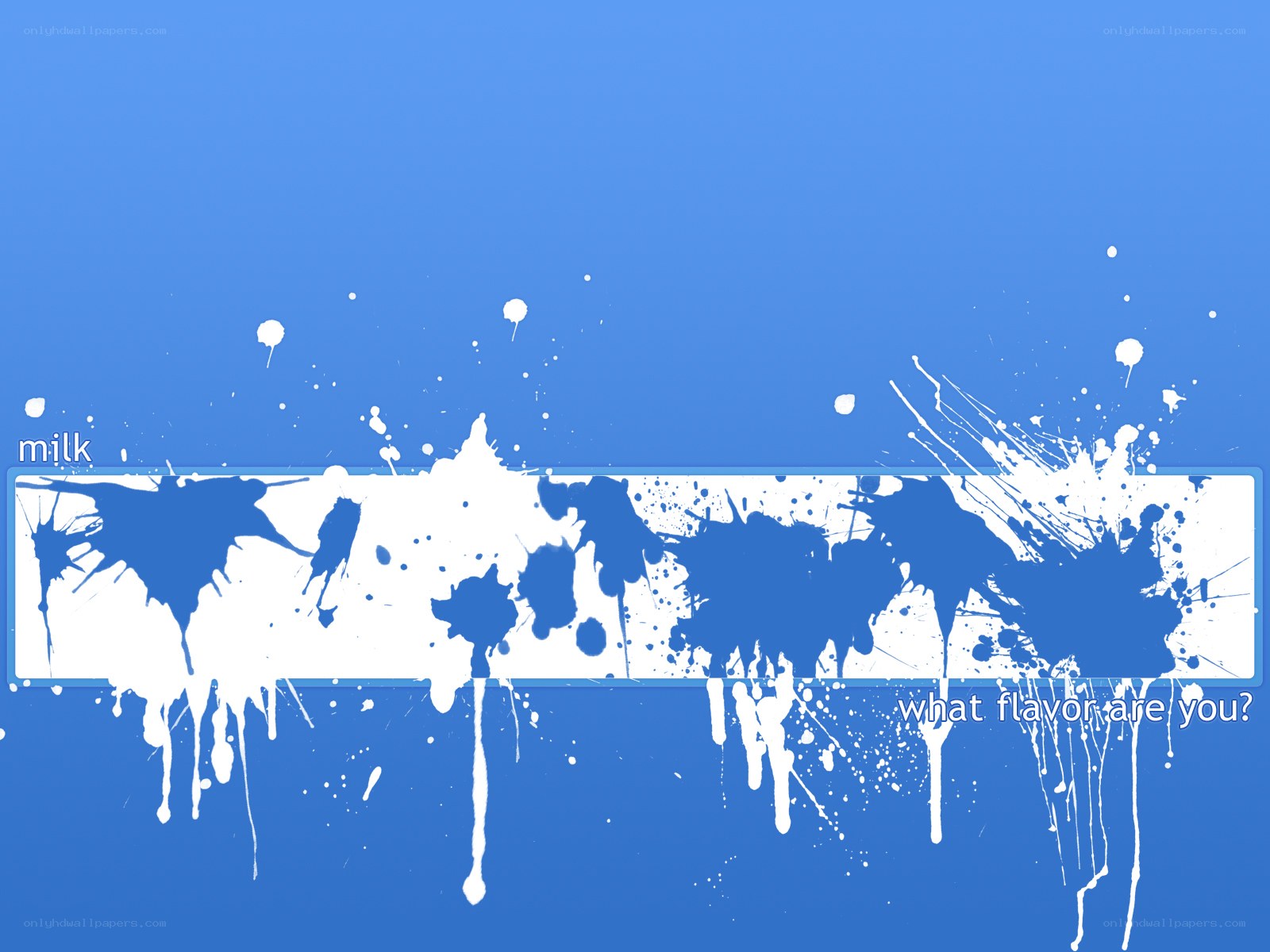 blue and white paint splatter