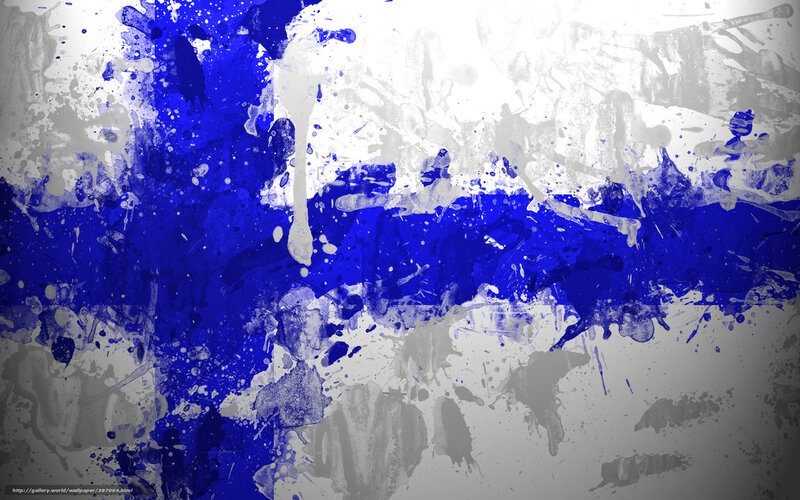 Blue and White Paint Splatters — Dynamic