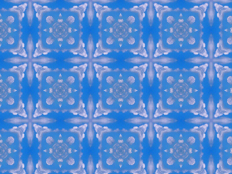 blue and white patterned design