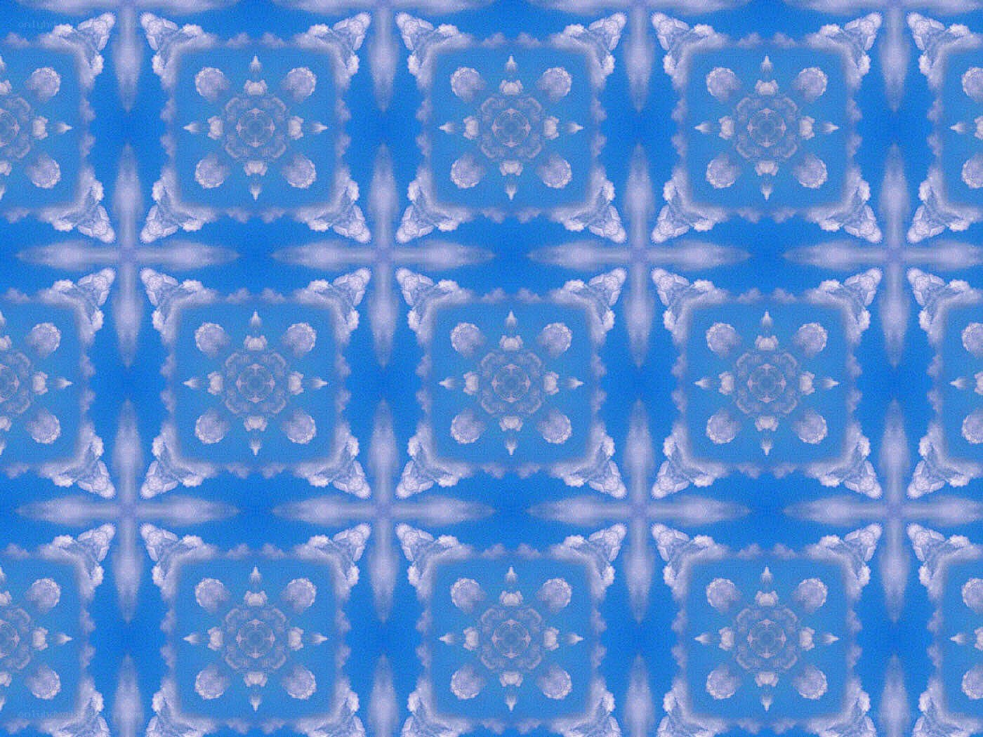 blue and white patterned design