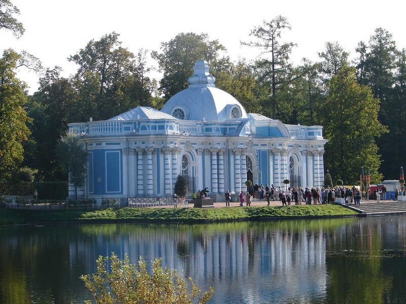 Blue and White Pavilion — Serene, Afternoon