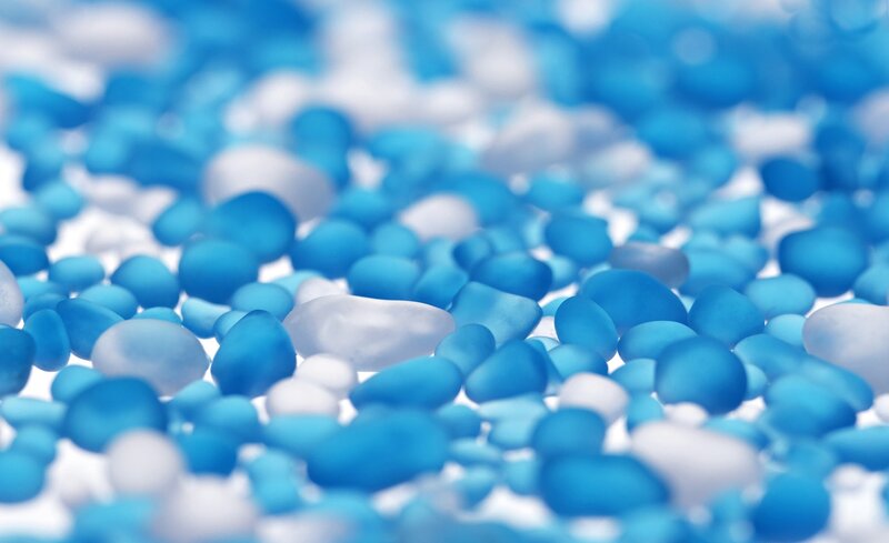 Blue and White Pebbles — Calm, Photograph