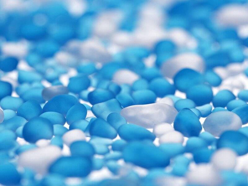 Blue and White Pebbles — Calm