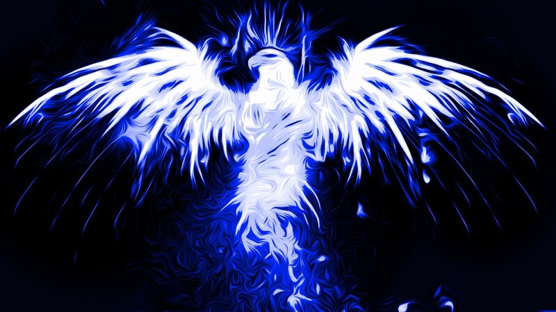 Blue and White Phoenix