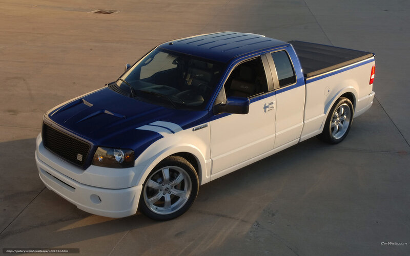 Blue and White Pickup Truck — Dramatic, Sunset