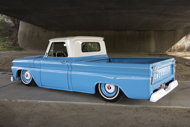 Blue and White Pickup Truck — Light Blue