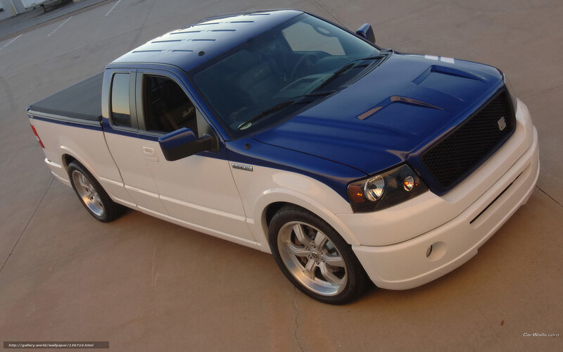 Blue and White Pickup Truck — Neutral