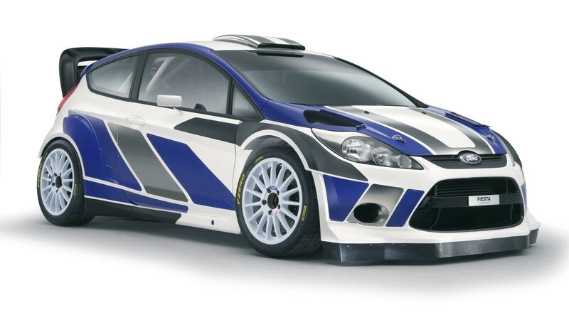 Blue and White Rally Car — Neutral