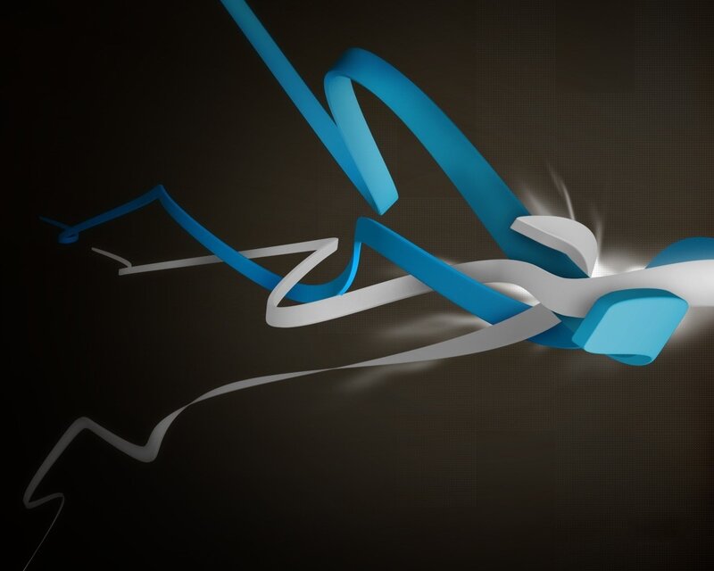 Blue and White Ribbons