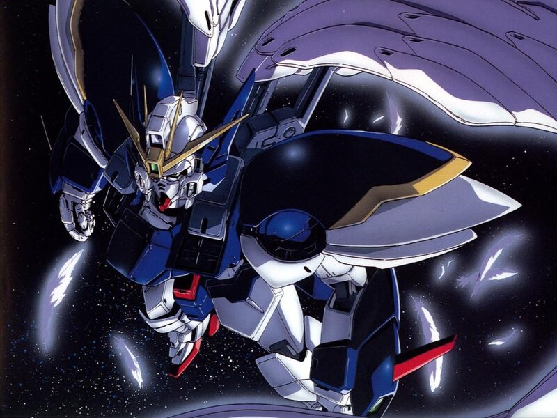 Blue and White Robot — Dramatic, Night, Anime, Space, Mecha