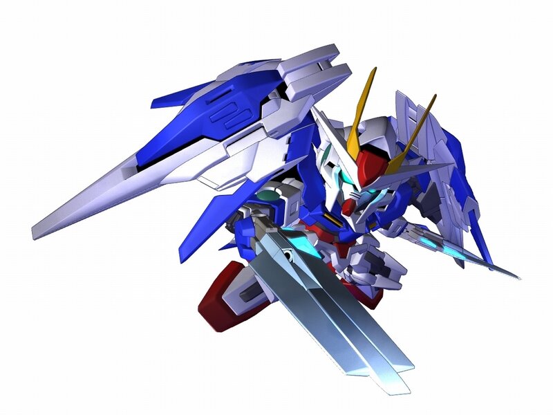 Blue and white robot mech