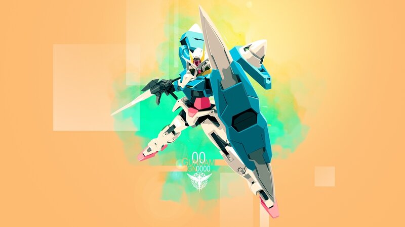 Blue and White Robot — Orange