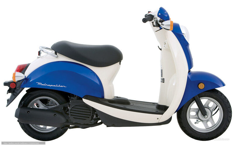 Blue and White Scooter — Neutral