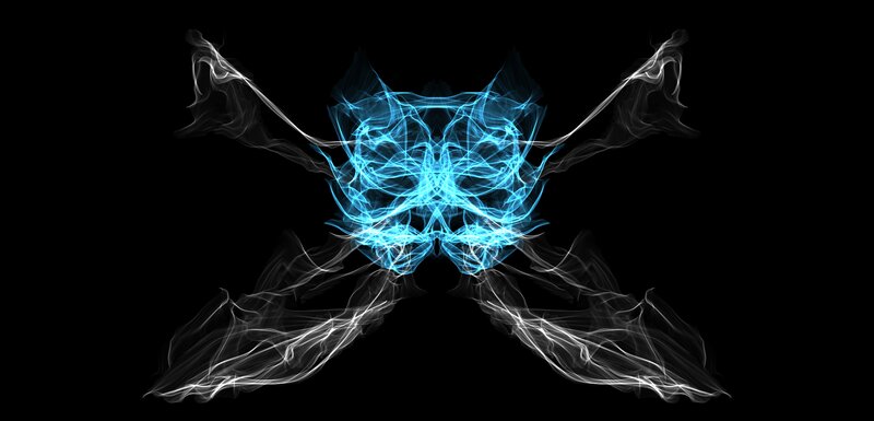 Blue and White Smoke Pattern