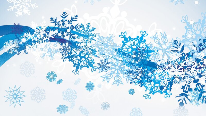 Blue and White Snowflakes — Festive
