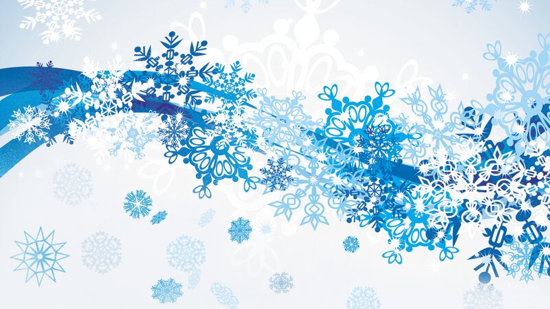 Blue and White Snowflakes