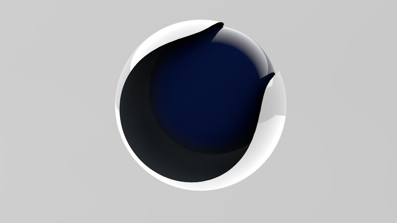 Blue and White Sphere — Neutral