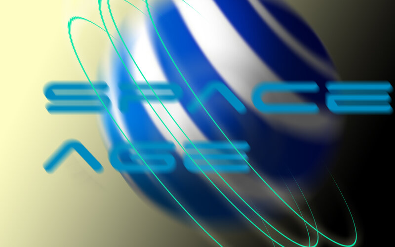Blue and White Sphere
