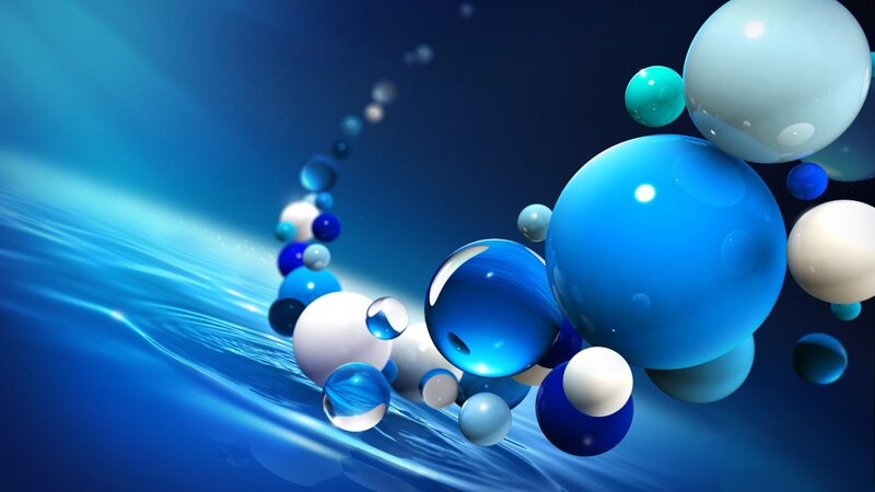 Blue and White Spheres — Dynamic
