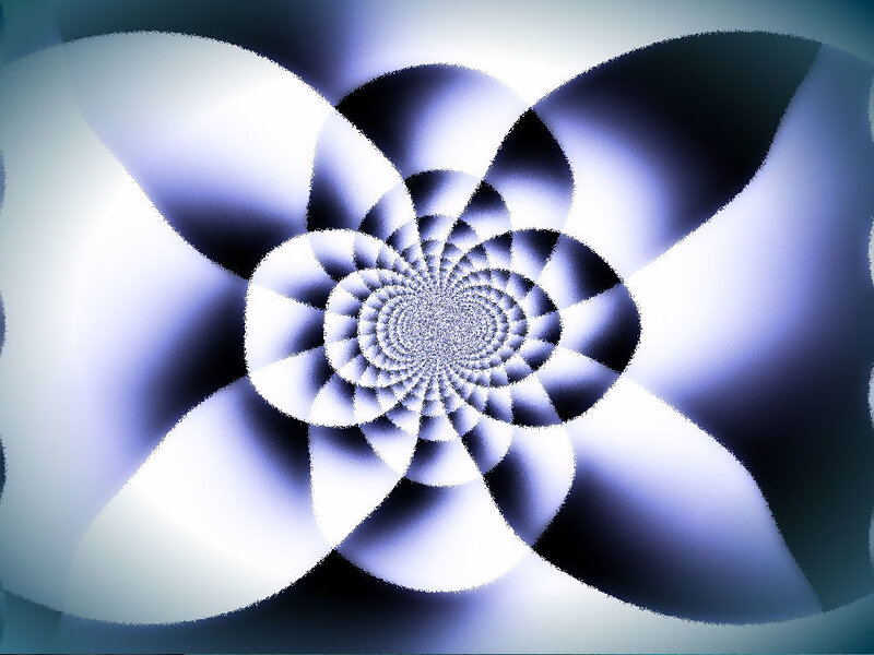 Blue and White Spiral Pattern — Hypnotic