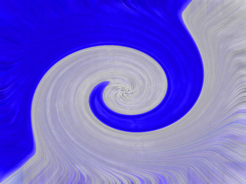 blue and white spiral pattern