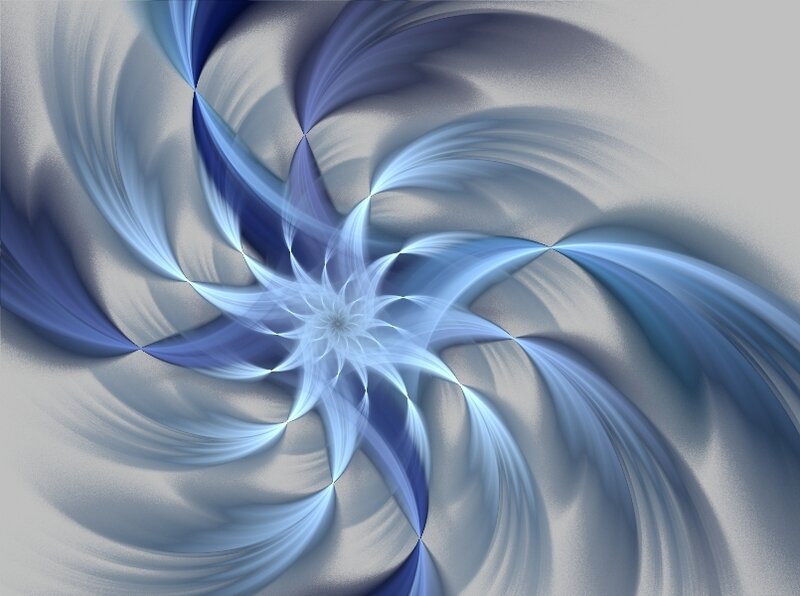 Blue and White Spiral