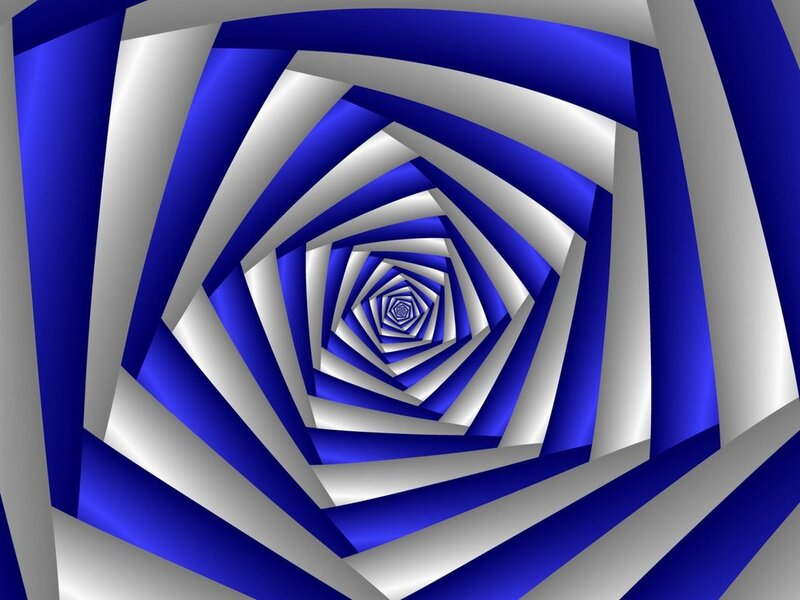 Blue and White Spiral Tunnel — Hypnotic