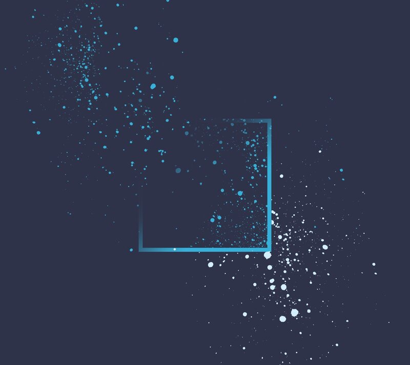 Blue and White Splatters