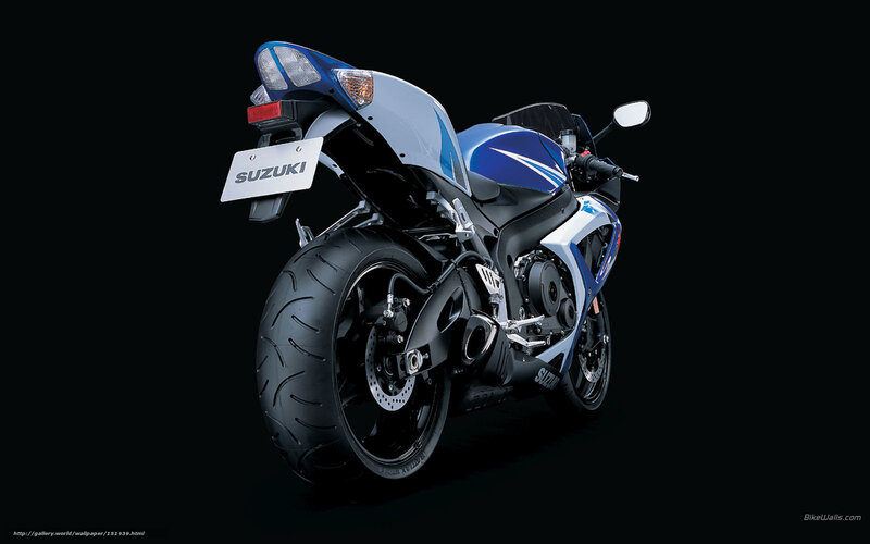 Blue and White Sport Motorcycle — Black