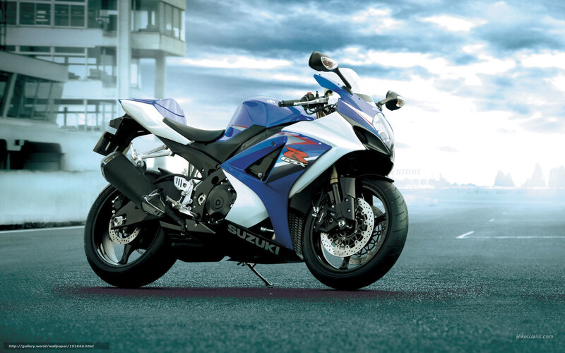 Blue and White Sport Motorcycle — Dramatic, Photograph