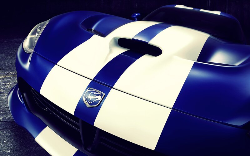 blue and white sports car