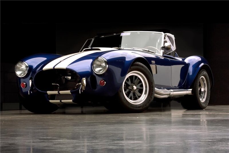 Blue and White Sports Car — Dramatic