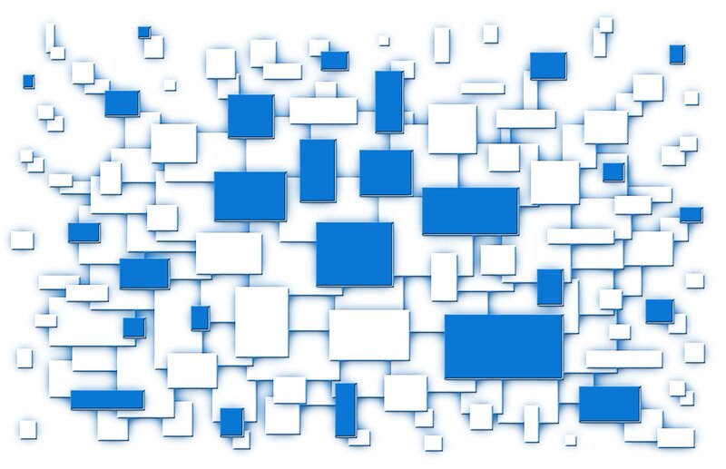 Blue and White Squares